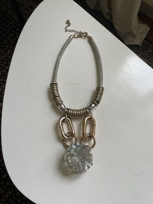 Large Crystal Statement Necklace- O/S