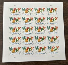 USPS Happy Birthday Sheet of 20 Celebration Stamps Scott # 5635 (MNH)