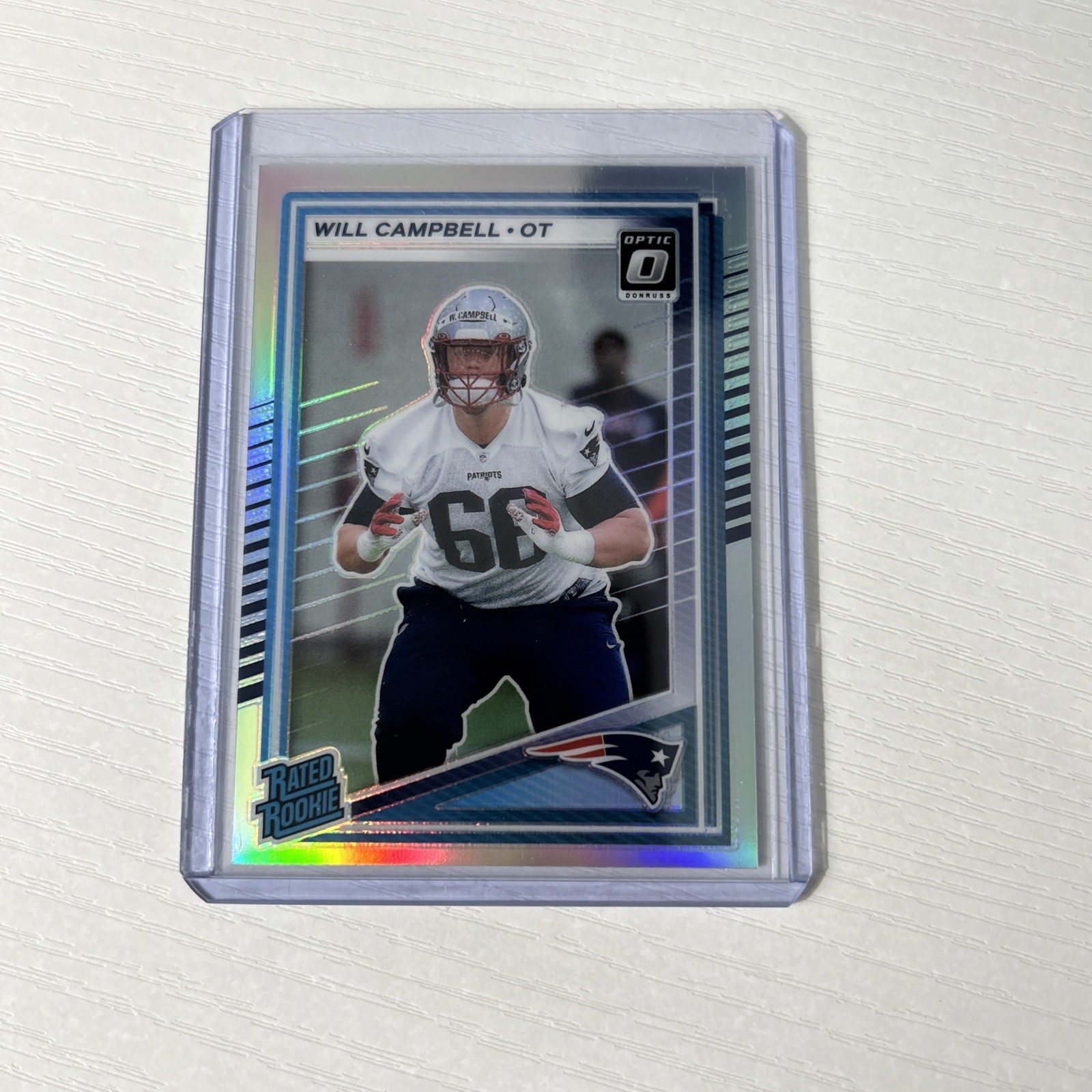 2025 Panini Donruss Football Will Campbell Optic Rated Rookie Preview Holo #345