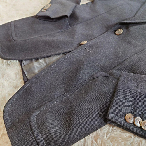 GUCCI tailored jacket suede Tom Ford era black 100% wool in stock - Picture 4 of 12