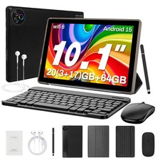 Android 15 Tablet 10.1 inch 20GB RAM 64GB ROM WIFI Widevine L1 Dual Camera