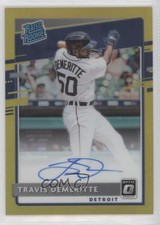 2020 Panini Donruss Optic Gold Prizm 6/10 Travis Demeritte #RRS-TD Auto b8h