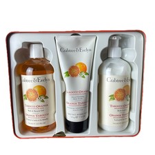 CRABTREE EVELYN 3 PC Tarocco Orange Gift Set W/Shower Gel, Scrub Lotion