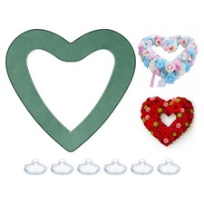 15.75x14.76 Inch Heart Floral Foam Cage Flower Arrangements Stand Suction Cup