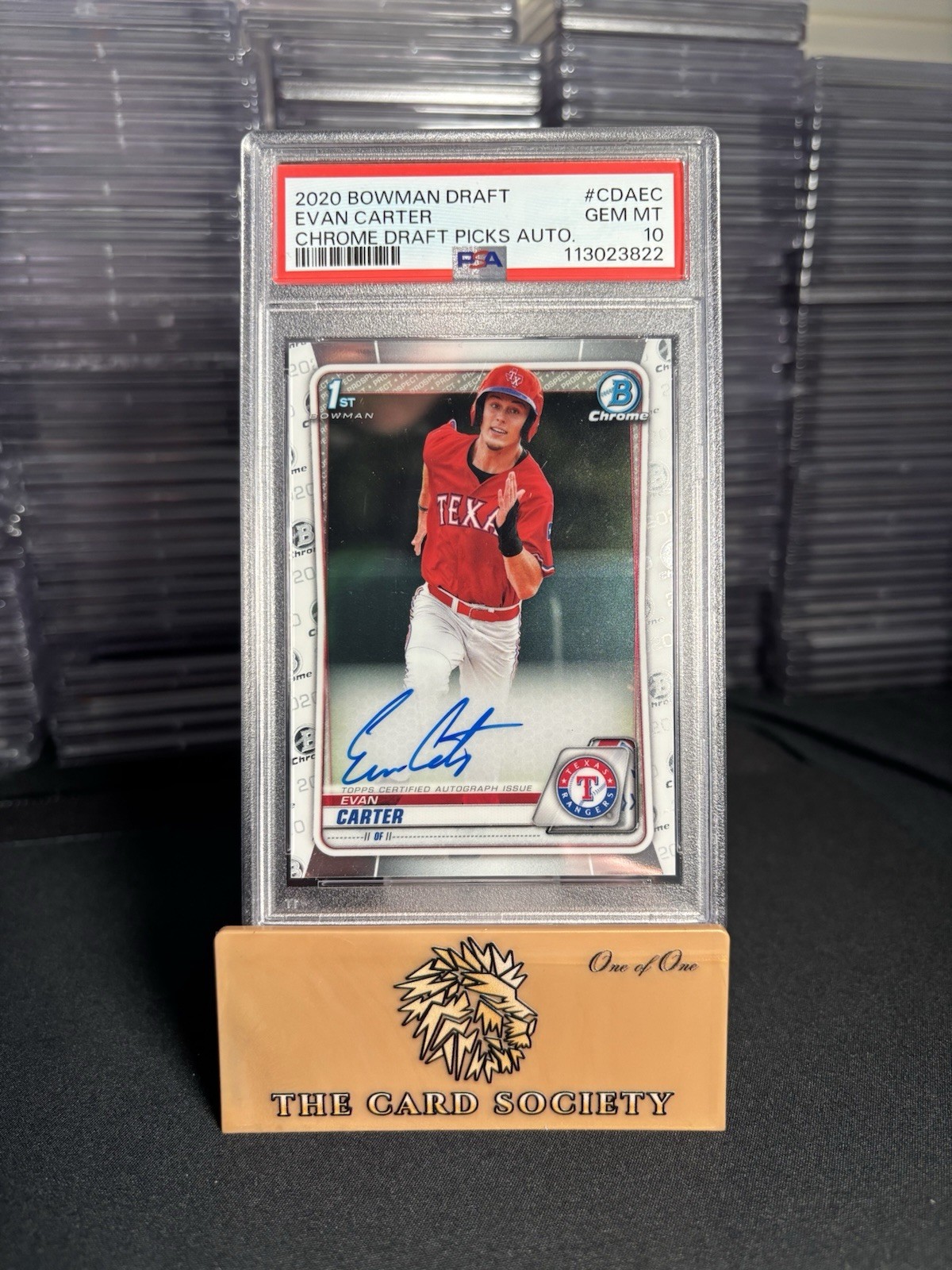 2020 Bowman Chrome Evan Carter Auto Psa 10