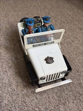 Vintage Japanese Tin Toy Police Jeep  retro vintage 