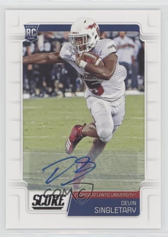 2019 Score Rookies Signatures Devin Singletary #391 Rookie Auto RC ca0