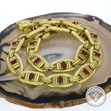 Wert 39.350,- Original Kieselstein Cord Rubin Collier Kette 750 Gold massiv xxyy