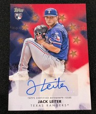 2024 Topps Baseball Stars Jack Leiter ROOKIE AUTO GOLD /50 Signed RC Rangers