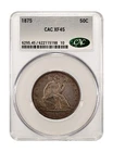1875 Seated Liberty Half Dollar   CACG XF 45   Excellent Original Type