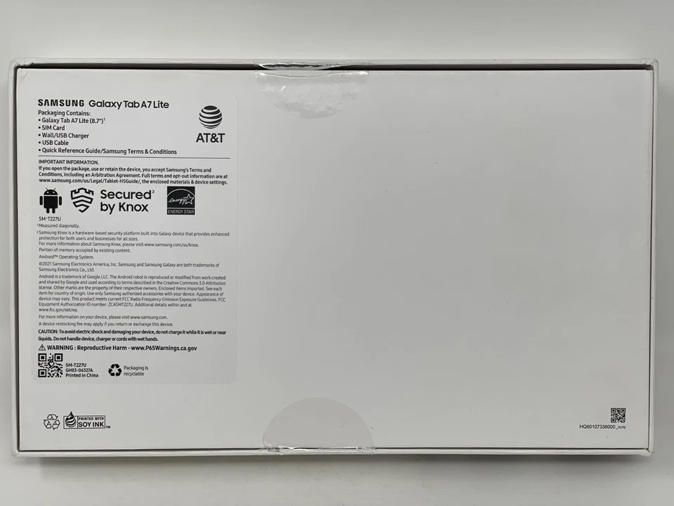 Galaxy Tab A7 Lite SM-T227U 32 GB Wi-Fi + 5G AT&T Unlocked iPad Tablet 8.7" Gray - Image 3 of 4