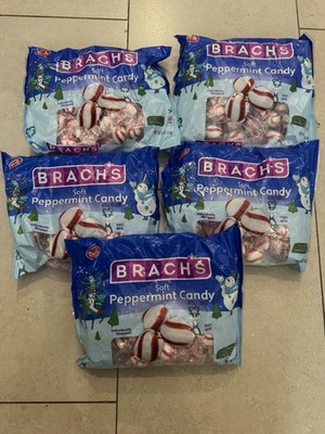 5 Bags Brach's Holiday Soft Peppermint Candy  10oz Each