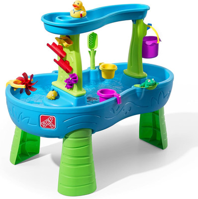Step2 Rain Showers Splash Pond Water Table, Kids Water and Sand Activity Sensory
