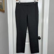 Quince Ultra-Stretch Ponte Straight Leg Pull On Pants Charcoal Large