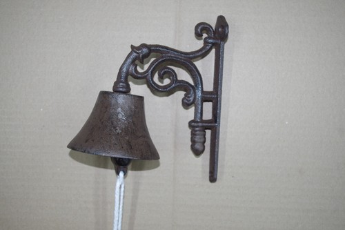 Talla Campana de Puerta Rústico Gartenglocke Hierro Fundido 20CM Pared - Imagen 4 de 4