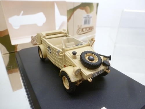 VICTORIA R008 VW KUBELWAGEN AFRIKA KORPS - BEIGE 1:43 - GOOD IN BOX - Picture 9 of 9