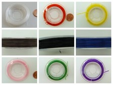 Fil élastique 0.8mm multibrins 10m  Stretch cord  Bracelet perles bijoux couleur