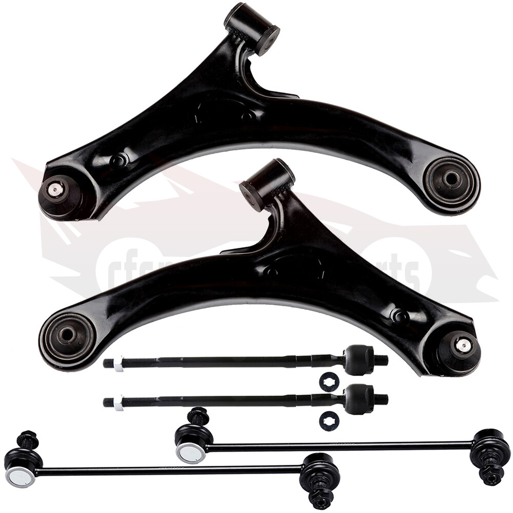 6X Front Lower Control Arms Sway Bars Tie Rods Kit For 2004-07 Suzuki Aerio 2.3L