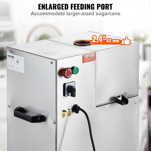 VEVOR Extractor de Zumo de Caña de Azúcar Eléctrico 800W 300kg/h con 4 Rodillos - Imagen 3 de 12