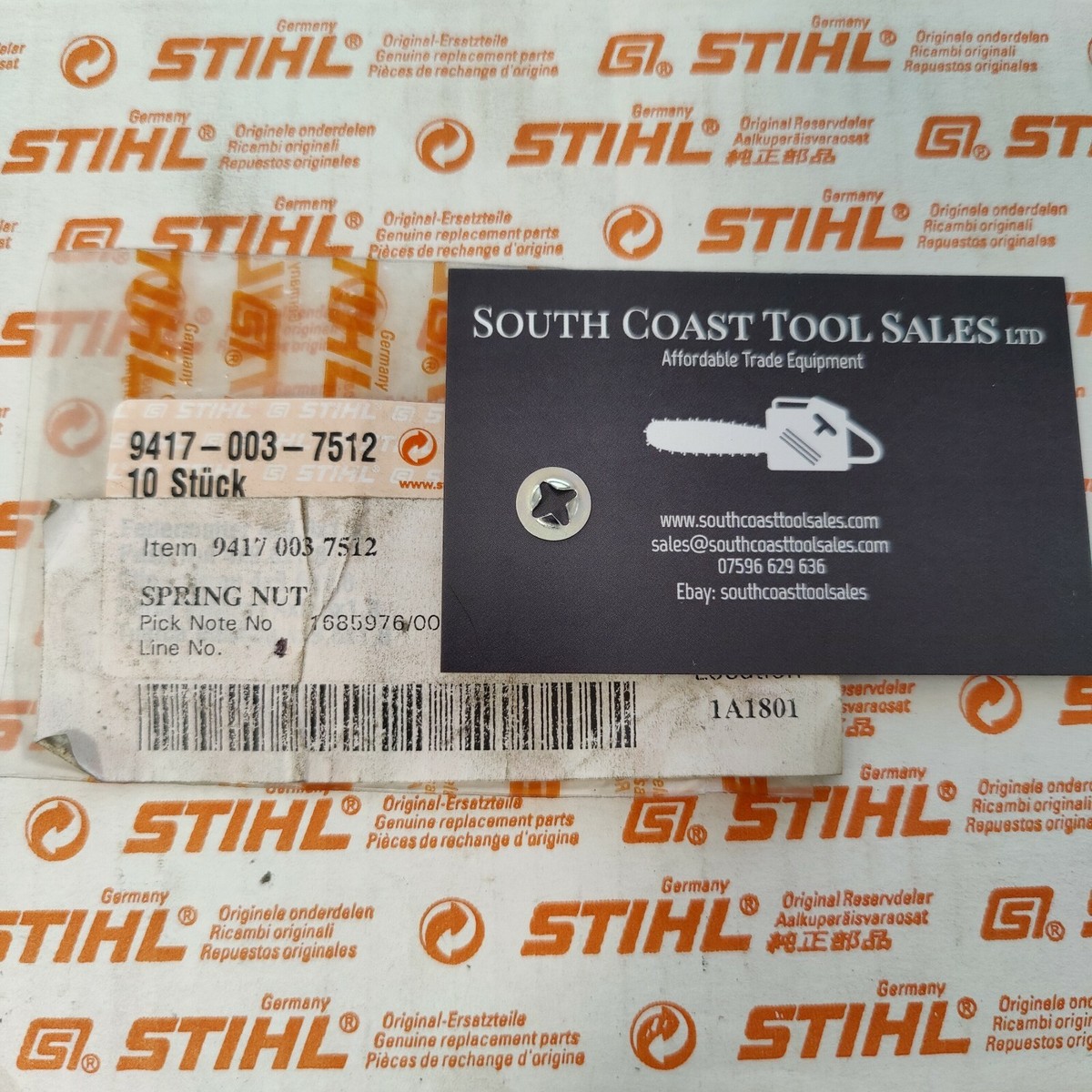 Genuine STIHL. Push Nut 4.0x9.6x1.8. FS80, FS80R Brushcutter 