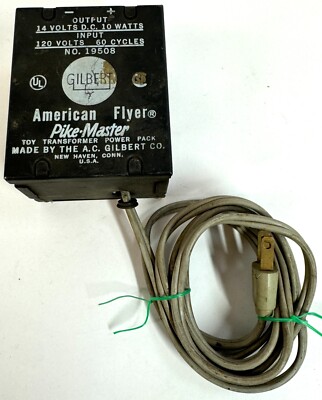 Gilbert 19508 American Flyer Pike-Master Electric Toy Train Power Transformer