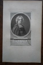 LOUIS LE GENDRE . PORTRAIT. ORIGINAL ENGRAVING. 1760