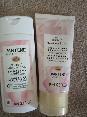 Pantene Nutrient Blend Miracle Moisture Boost Shampoo & Conditioner TRAVEL SIZE