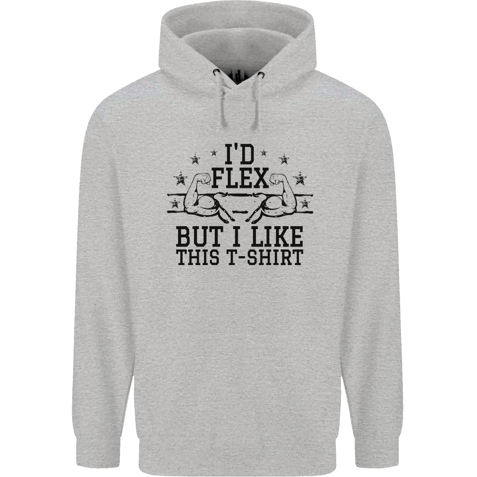 Gym Id Flex but I Like This Funny Mens 80% Cotton Hoodie