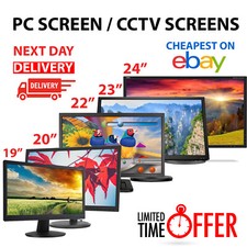 Cheap Monitor HD 19" 20" 22" 23" 24" Computer VGA DVI HDMI Flat Screen GRADE-A