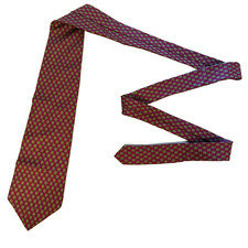 Brooks Brothers Makers Tie Men's Chain Links Pure Silk Necktie Handmade In USA