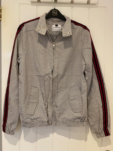 Mens Topman Checkered Bomber Jacket XS 