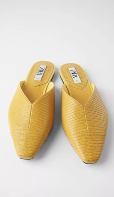 yellow mule shoes