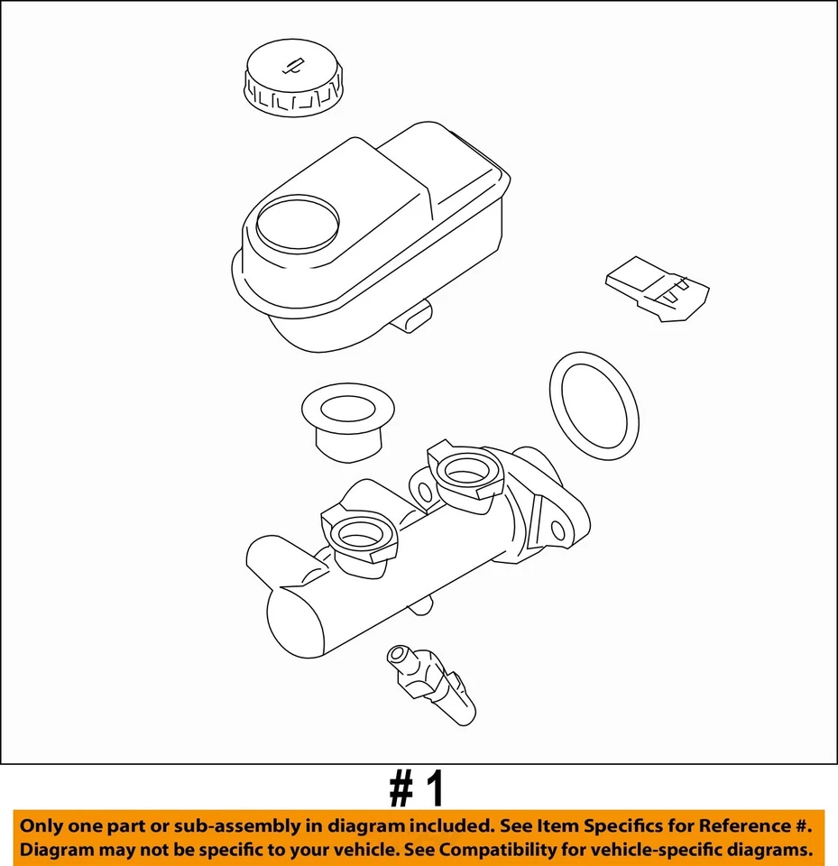 Used Brake Master Cylinder fits: 2014 Nissan Titan w/vehicle dynamic control Gra - Image 3 of 4