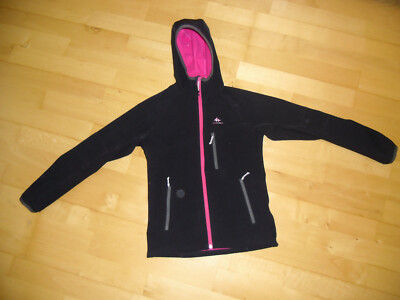 QUECHUA Decathlon Softshell Jacke Gr. 131-140 8/9 Jahre Mädchen schwarz pink