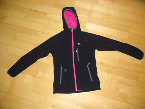 QUECHUA Decathlon Softshell Jacke Gr. 131-140 8/9 Jahre Mädchen schwarz pink - Bild 1 von 4