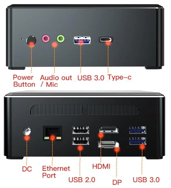 MiniPC AMD Ryzen7 Radeon10 Graphics 1Tb 16gb DDR4 wifi bluetooth Win 10/11 - Image 2 of 2