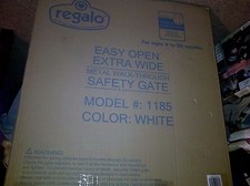 Regalo Easy Open Extra Wide Metal Walk Through Safety Gate Doorway Stairway Dogs