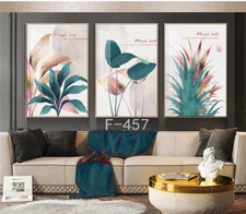 SET 3 COLOR PLANT ART Canvas WallArt Print Picture Painting HomeDécor unframed