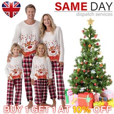 UK Family Adult Kids Baby Matching Christmas PJs Pyjamas Xmas Sleepwear Outifts
