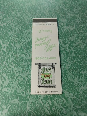 Vintage Matchbook Collectible Ephemera X5 Ludlow Vermont Fox run resort