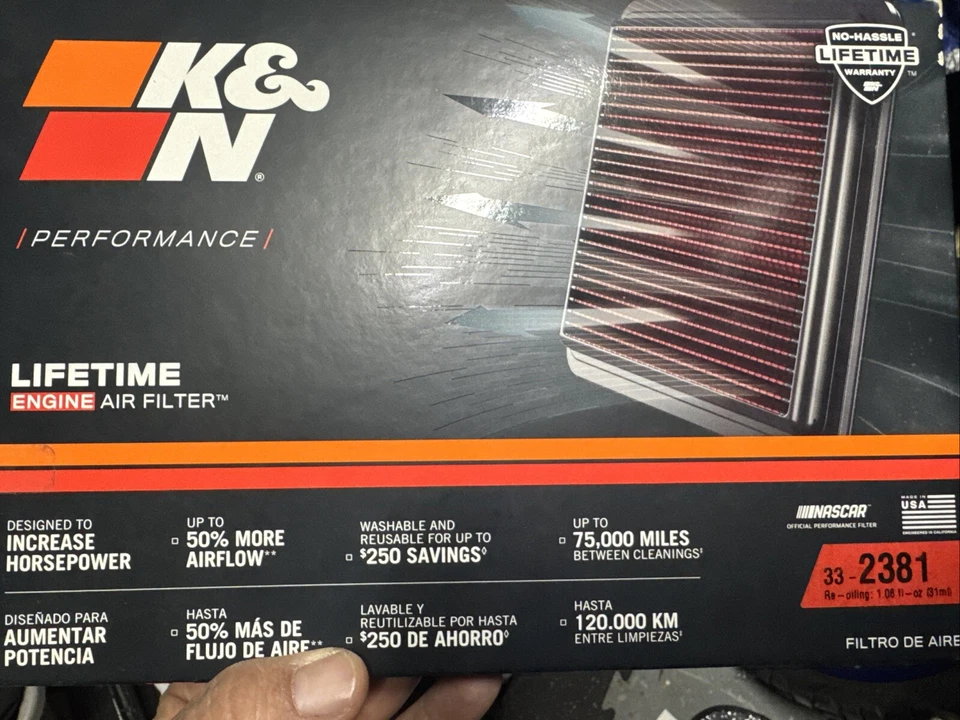 Filtro de ar de substituição K&N 33-2381 para Toyota/Lexus 2006-2018 - Imagem 3 de 3