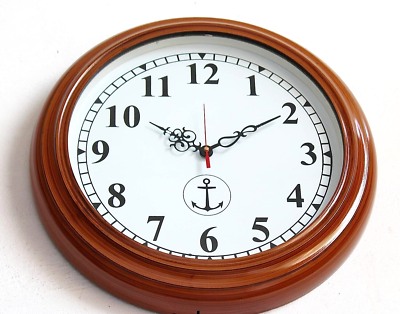 Large Wooden Wall Clock 40x40 Cm Antique Vintage Clock For Home