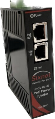 Sixnet Industrial PoE Power Injector EB-PSE-24V-1B Rev: 3.00