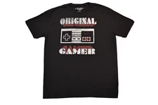 Nintendo Mens Original Gamer Classic NES Controller Image Black Shirt New S-2XL