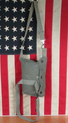 Vintage 1960s Army Military Shoulder Bag Messenger 2-Strap Satchel