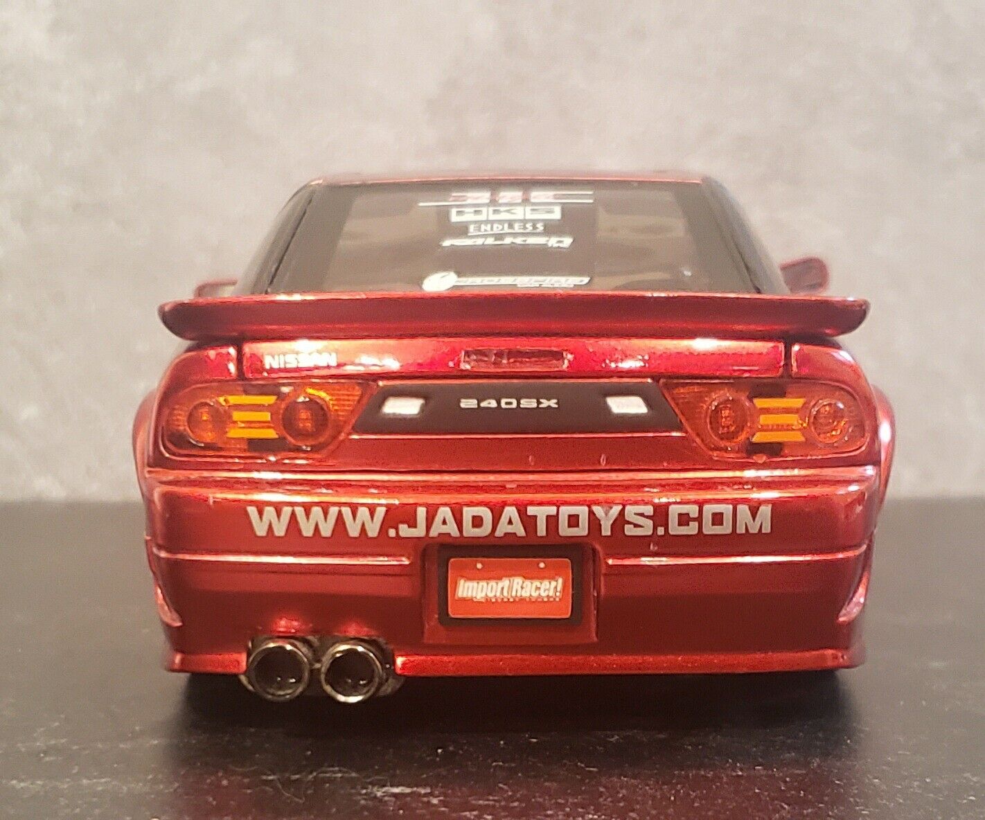 Jada Nissan 240SX 1:24 Red Import Racer JIC Magic HKS Wheels #50740-9  **Read**