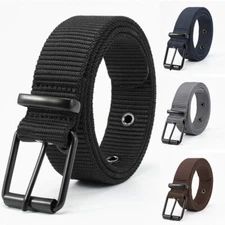 Men Canvas Belt Military Strap Waist Belts Webbing Adjustable Buckle Plus Size ∂