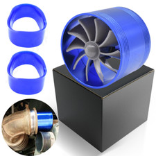Car Supercharger Turbine Turbo Charger Air Filter Intake Fan Fuel Gas Saver Kit