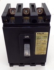 FUJI ELECTRIC AUTO CIRCUIT BREAKER EA53, 3 POLE, 50A, 5KA, 220 VAC