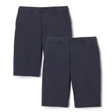French Toast Youth Boy's 2-Pack Performance Uniform Shorts, Navy, Sz-7